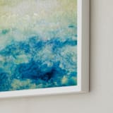 "Shining Sea" - Art Print in Aqueous Blue by Courtney Crane - Frame Close-up