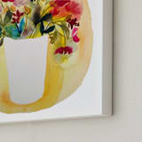 "Jardiniére I" - Art Print in gamboge by Kiana Lee - Frame Close-up