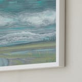 "End of The Road View II" - Art Print in Deep Turquoise by Hettie Roberts - Frame Close-up