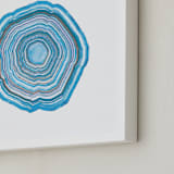 "Geode Slide" - Art Print in Blue Stone by Lauren Hughes - Frame Close-up