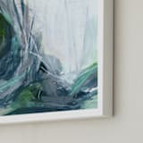 "Resounding Crash" - Art Print in Sea Blue by Jennifer Daily - Frame Close-up