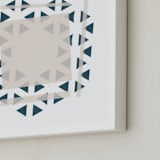 "Paper Wood Cut" - Art Print in Denim by Linda Misiura - Frame Close-up