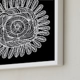 "irregular leaves6" - Art Print in black by Ramoncita - Frame Close-up
