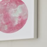 "Flower Moon" - Art Print in Floral Pink by Emily Magone - Frame Close-up