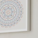 "Jardin Mandala" - Art Print in Cornflower by Amber Barkley - Frame Close-up