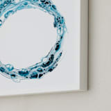 "Bringing Beauty to Mind" - Art Print in Medium Turquoise by Roann Mathias - Frame Close-up