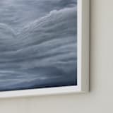 "A Brighter Start" - Art Print in periwinkle blue by Kelly Money - Frame Close-up