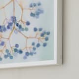 "Glorious Berries" - Art Print in Blueberry by Amelia Gluba - Frame Close-up