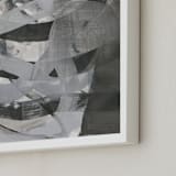 "White and Black Vapor Two Series 2" - Art Print in White and Black by Angela Simeone - Frame Close-up
