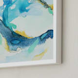 "Tide Pool #3" - Art Print in caribbean blue by Mya Bessette - Frame Close-up