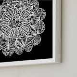 "irregular leaves8" - Art Print in black by Ramoncita - Frame Close-up