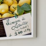 "Limoni di Levanto" - Art Print in Lemon Yellow by Three Kisses Studio - Frame Close-up