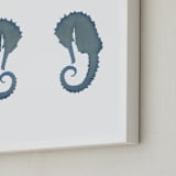 "Seahorse Duet" - Art Print in blue by raven erebus - Frame Close-up