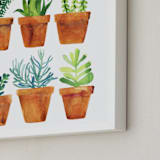 "Home garden" - Art Print in Natural green by Alexandra Dzh - Frame Close-up