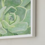 "Garden Velvet" - Art Print in Faded Lime by Hettie Roberts - Frame Close-up