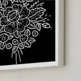 "botanical flower" - Art Print in white by Ramoncita - Frame Close-up