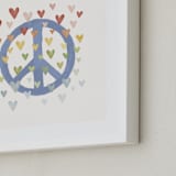 "Peace of my Heart" - Art Print in Rainbow Multi-Colored by Tina Faselli - Frame Close-up