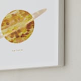 "Painted Saturn" - Art Print in Saffron by Holly Whitcomb - Frame Close-up