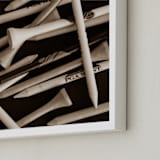 "Tee Time 2 (Warm Sepia Edition)" - Art Print in Warm Sepia by Shannon Howard - Frame Close-up