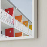 "Palm Springs 2" - Art Print in Saguaro Sky by Shannon Howard - Frame Close-up