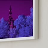 "Infra Park Vibrant" - Art Print in Magenta by Jeff Preuss - Frame Close-up