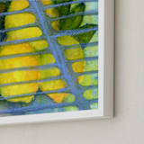 "Lemon Zest" - Art Print in lovely blue by Amelia Gluba - Frame Close-up