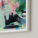 "Mint Night" - Art Print in Soft Mint by Synnöve Seidman - Frame Close-up