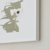 "Qubit" - Art Print in Taupe by Misty Hughes - Frame Close-up
