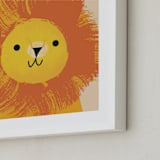 "King of the Jungle" - Art Print in Orange by Lori Wemple - Frame Close-up