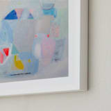 "Snow White" - Art Print in Sky Blue by Shina Choi - Frame Close-up