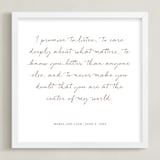 "Your Vows as an Art Print" - Custom Print in Rustique by Minted - Framed