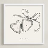 "Locket: Custom Print" - Custom Print in Cream by Ani Somi - Framed