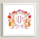 "Your Wedding Crest: Custom Print" - Custom Print in Fall by Pink House Press - Framed