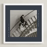 "Contemporary Typo: Square Framed Photo" - Framed Photo in Midnight by Lucrecia Caporale - Framed