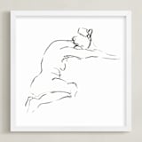 "Model9" - Art Print in White by Miranda Mol - Framed
