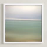 "Twisted Horizon" - Art Print in Seafoam by amanda cunningham - Framed