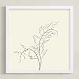 "Wild Radish" - Art Print in charcoal on ivory by Jorey Hurley - Framed