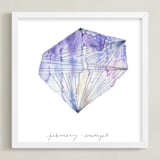 "February - Amethyst" - Art Print in Amethyst by Naomi Ernest - Framed