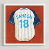 "Dinger Collection 3" - Personalized Art Print in Rust by Kamala Nahas - Framed