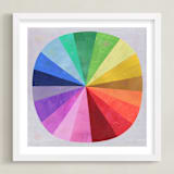 "Color Wheel" - Art Print in Light Grey by melanie mikecz - Framed