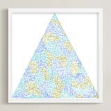 "From One End to the Other" - Art Print in Teal-Cobalt-Moss by studio SYLVO - Framed