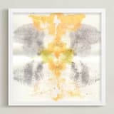 "Soul Meets Sun" - Art Print in Peach nectar by Lauren Packard - Framed
