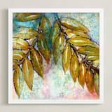 "Wisteria Arbor" - Art Print in Golden Olive by Amelia Gluba - Framed