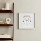 "Bunny Crest: Custom Print" - Custom Print in Evergreen by Vivian Yiwing - In a Room