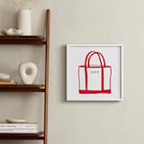 "Name Tote: Custom Print" - Custom Print in Lobster by Erika Firm - In a Room
