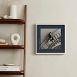 "Contemporary Typo: Square Framed Photo" - Framed Photo in Midnight by Lucrecia Caporale - In a Room