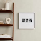 "Three Photo: Square Framed Photo" - Framed Photo in White by Olivia Kanaley Inman - In a Room