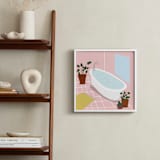 "bathroom window" - Art Print in millennial pink by Katja Ja - In a Room