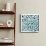"Be. Here. Now." - Art Print in Ocean Blue by Ria Sharon - In a Room
