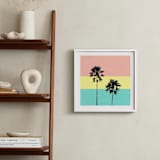 "Palm Tree Silhouette" - Art Print in sunshine by Cass Loh - In a Room